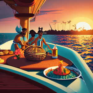 Punta Gorda FL ⭐⛵🌎🐬🌇 Dinner & Sunset Cruises Tiki Boat Tours